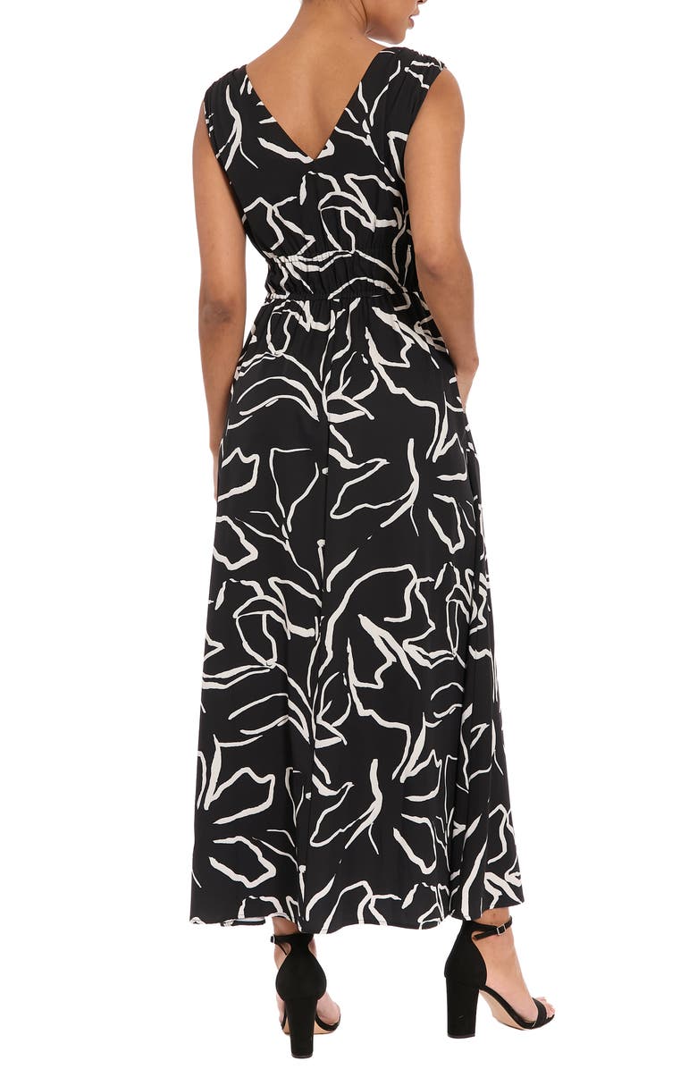 London Times Shirred Maxi Dress, Alternate, color, 
