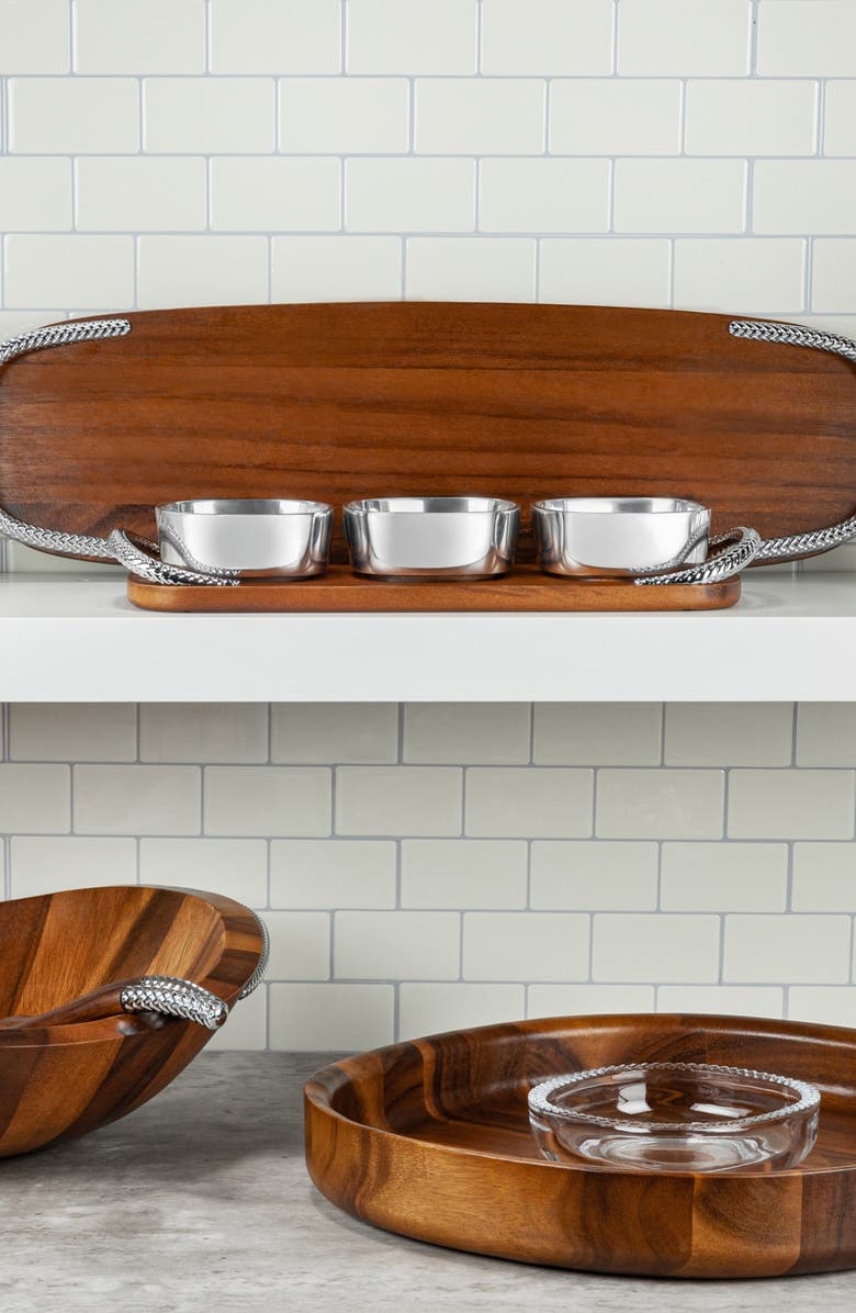 Nambé Condiment Trio Set, Alternate, color, Brown