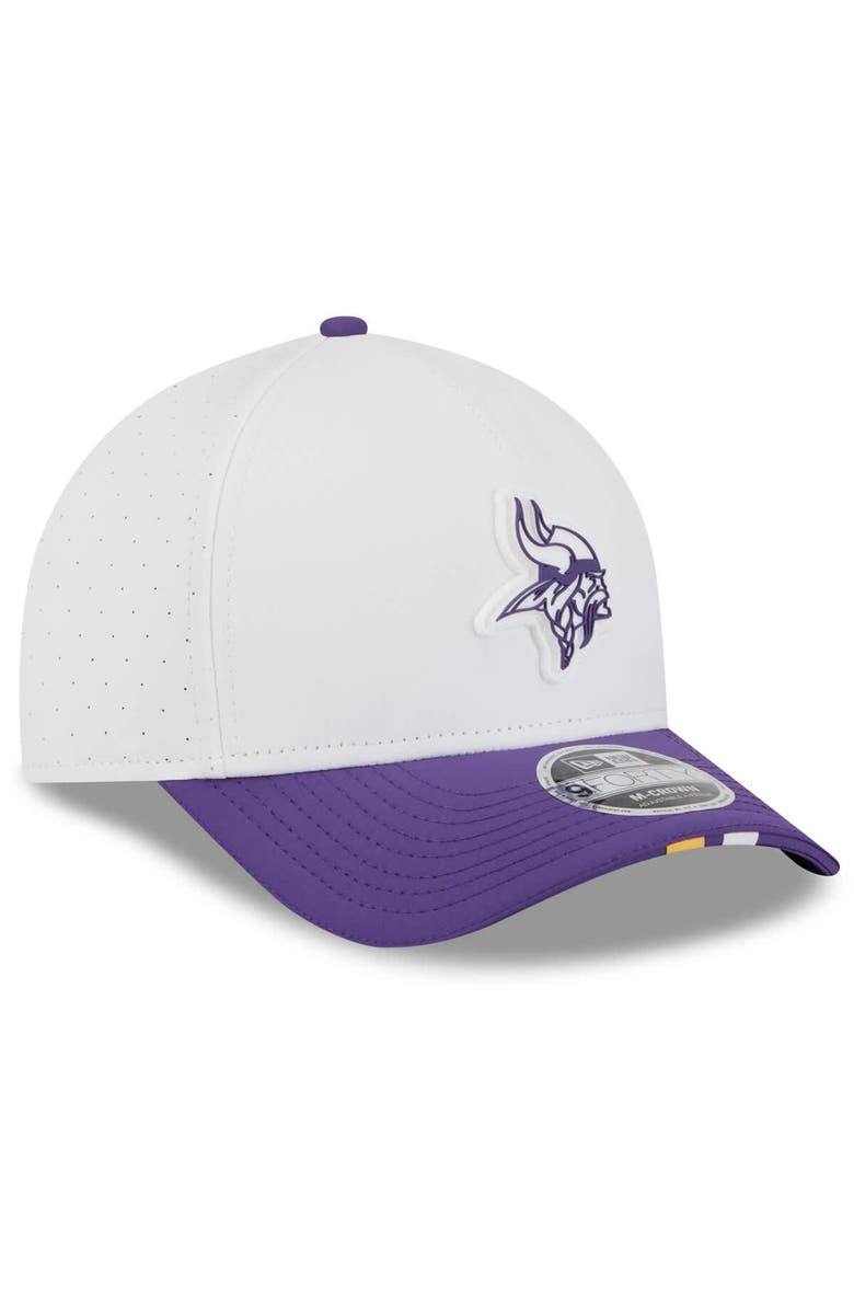 New Era Men's New Era  White/Purple Minnesota Vikings 2025 NFL Training Camp A-Frame 9FORTY Adjustable Hat, Alternate, color, 