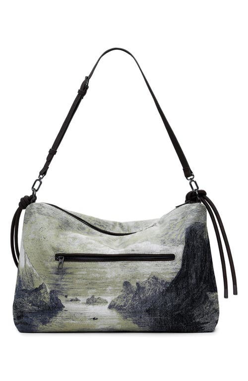 Desigual Print Shoulder Bag In Gray