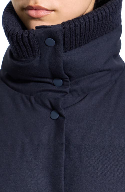 Theory Cozy Collar Puffer Jacket In Blue