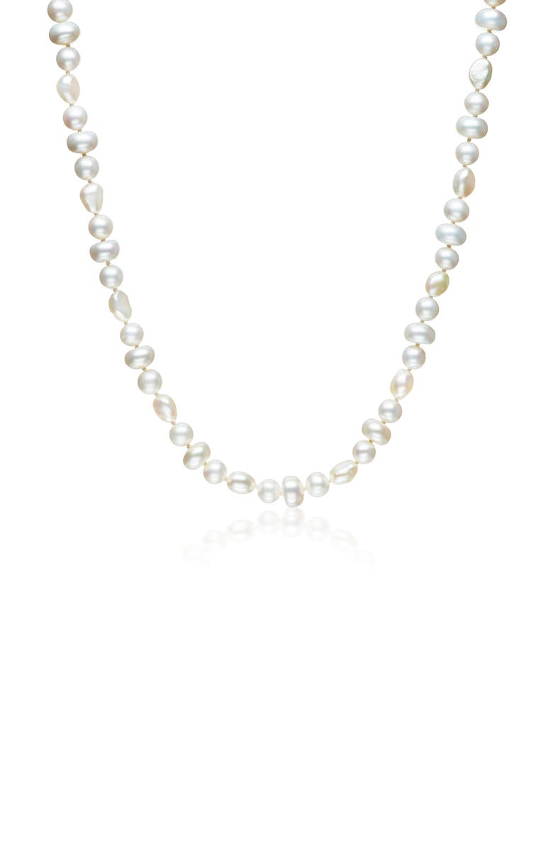 Sheryl Lowe Mixed Shape Pearl Necklace, Main, color, Pearl