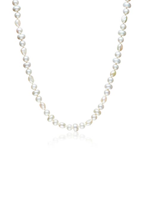 Mixed Shape Pearl Necklace
