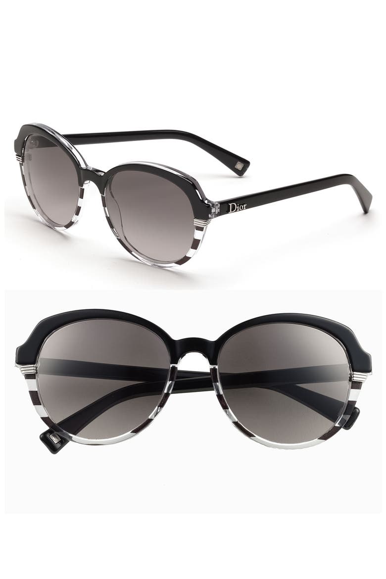 'Croisette 3' Retro Sunglasses, Main, color, BLACK STRIPED