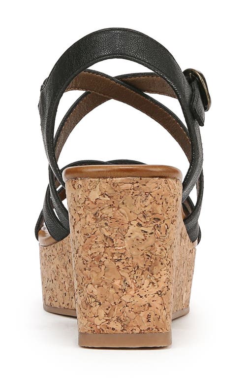 Blowfish Malibu Aurora Strappy Wedge Sandal In Black Faux Leather