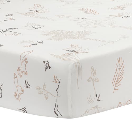Lambs & Ivy Treetop Fox Woodland Tree Nursery 3-piece Baby Crib Bedding Set In Neutral