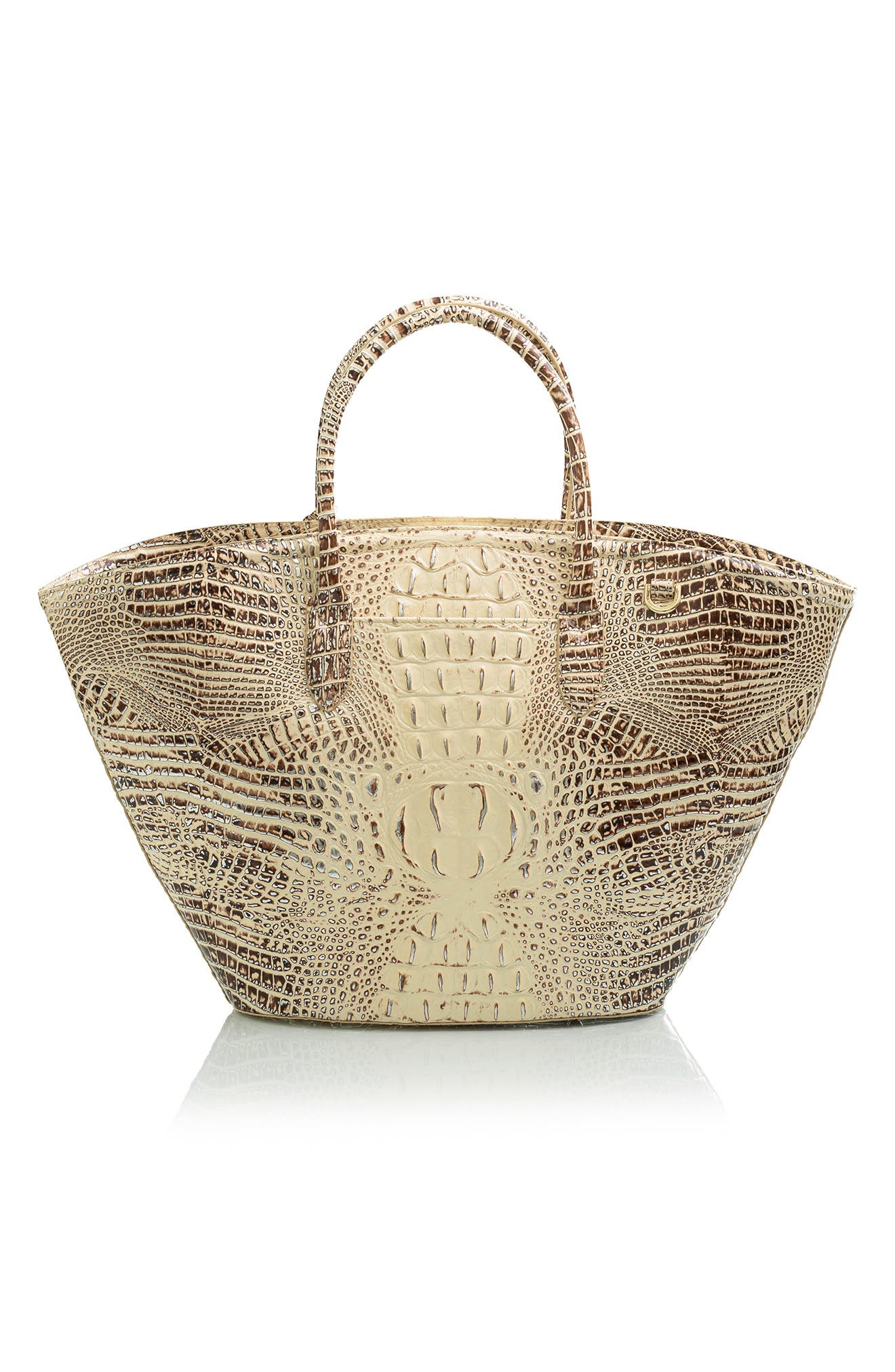 Brahmin Mira Croc Embossed Leather Tote, Alternate, color, 