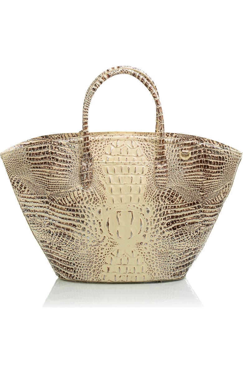 Brahmin Mira Croc Embossed Leather Tote, Alternate, color,