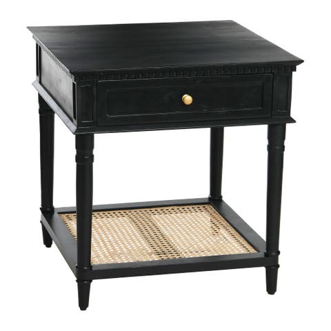 End Table with Drawer and Storage Shelf
