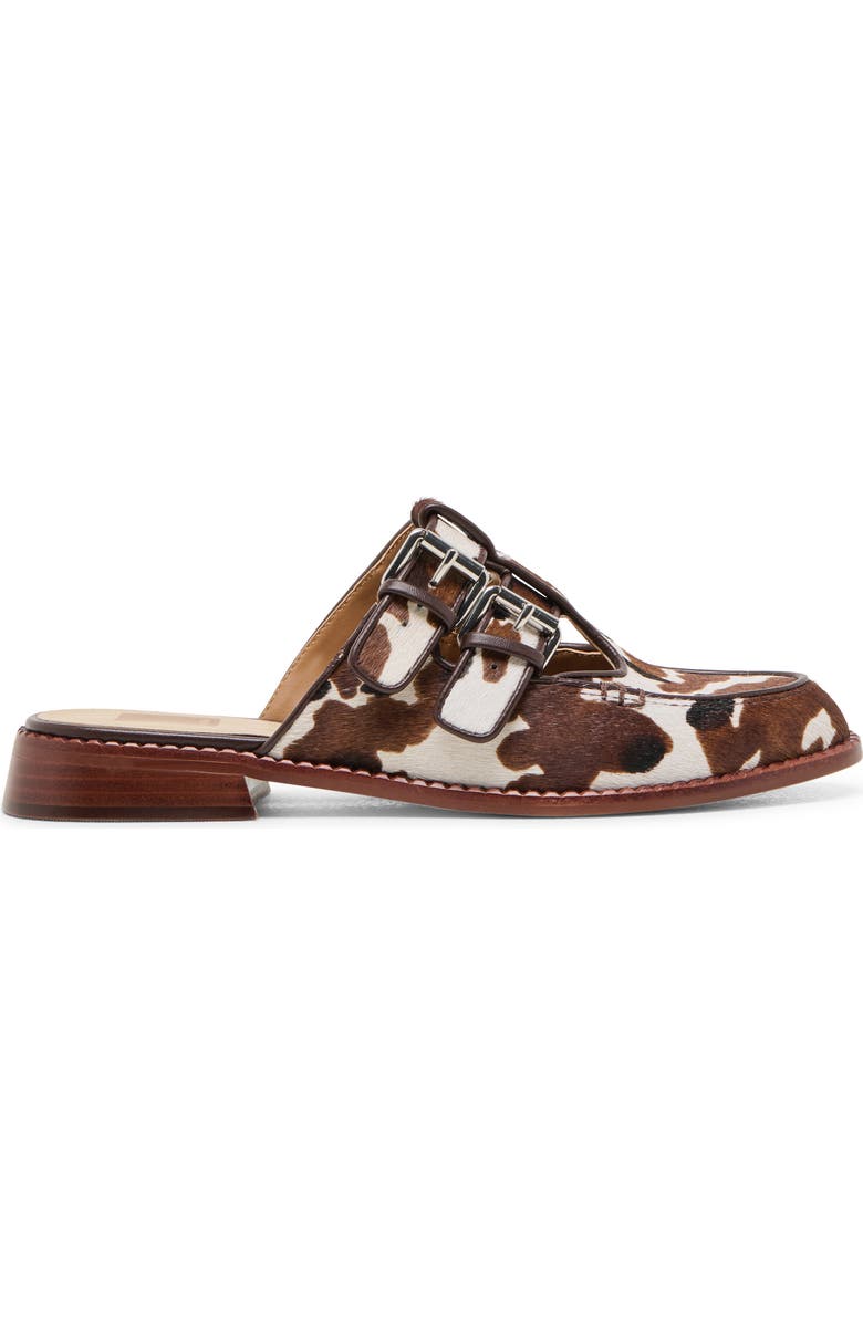 Dolce Vita Haydee Double Buckle Mary Jane Mule, Alternate, color, Cocoa Taurus Calf Hair
