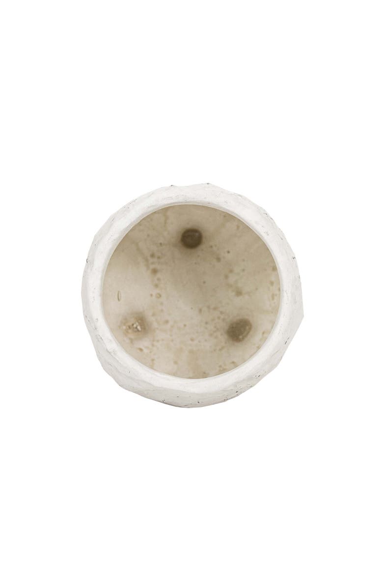 Distressed Footed Planter White Stoneware, Alternate, color, White