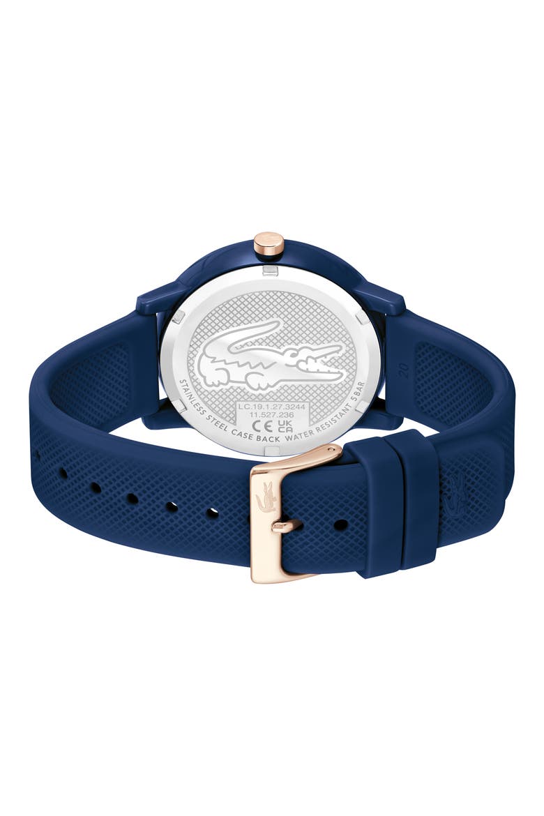12.12 Silicone Strap Watch, 42mm, Alternate, color, BLUE