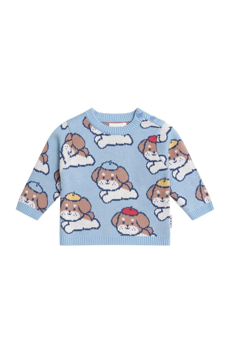 Huxbaby Parisian Painter Pub Knit Pullover, Main, color, Lake