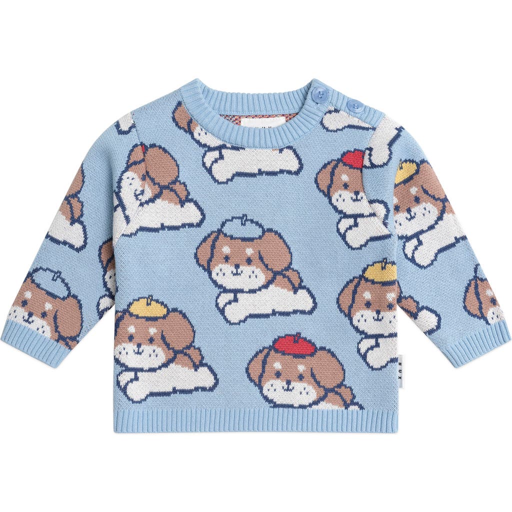 Huxbaby Parisian Painter Pub Knit Pullover In Blue