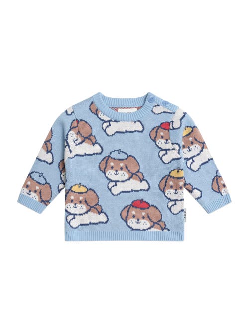 Huxbaby Parisian Painter Pub Knit Pullover In Blue