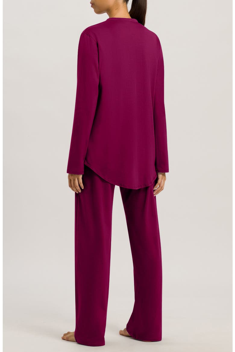 Cotton Deluxe Pajamas, Alternate, color, DEEP POPPY