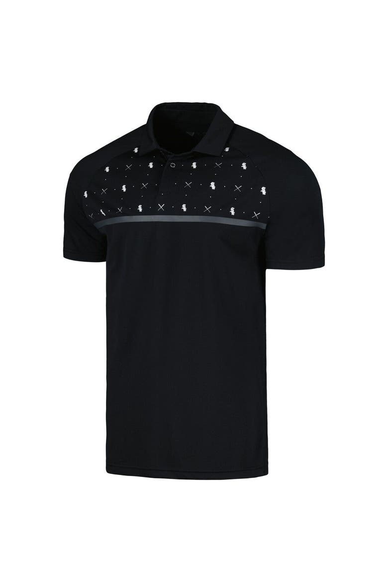 Men's Levelwear Black Chicago White Sox Sector Batter Up Raglan Polo, Alternate, color, Black