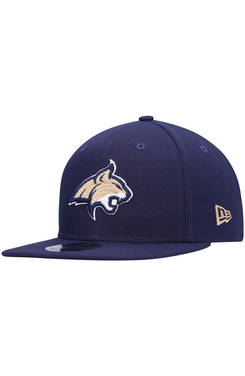 New Era Men's New Era Navy Montana State Bobcats 9FIFTY Snapback Hat, Main, color,