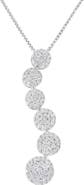 Haus of Brilliance 14K White Gold 1 cttw Diamond Cluster Journey Pendant Necklace