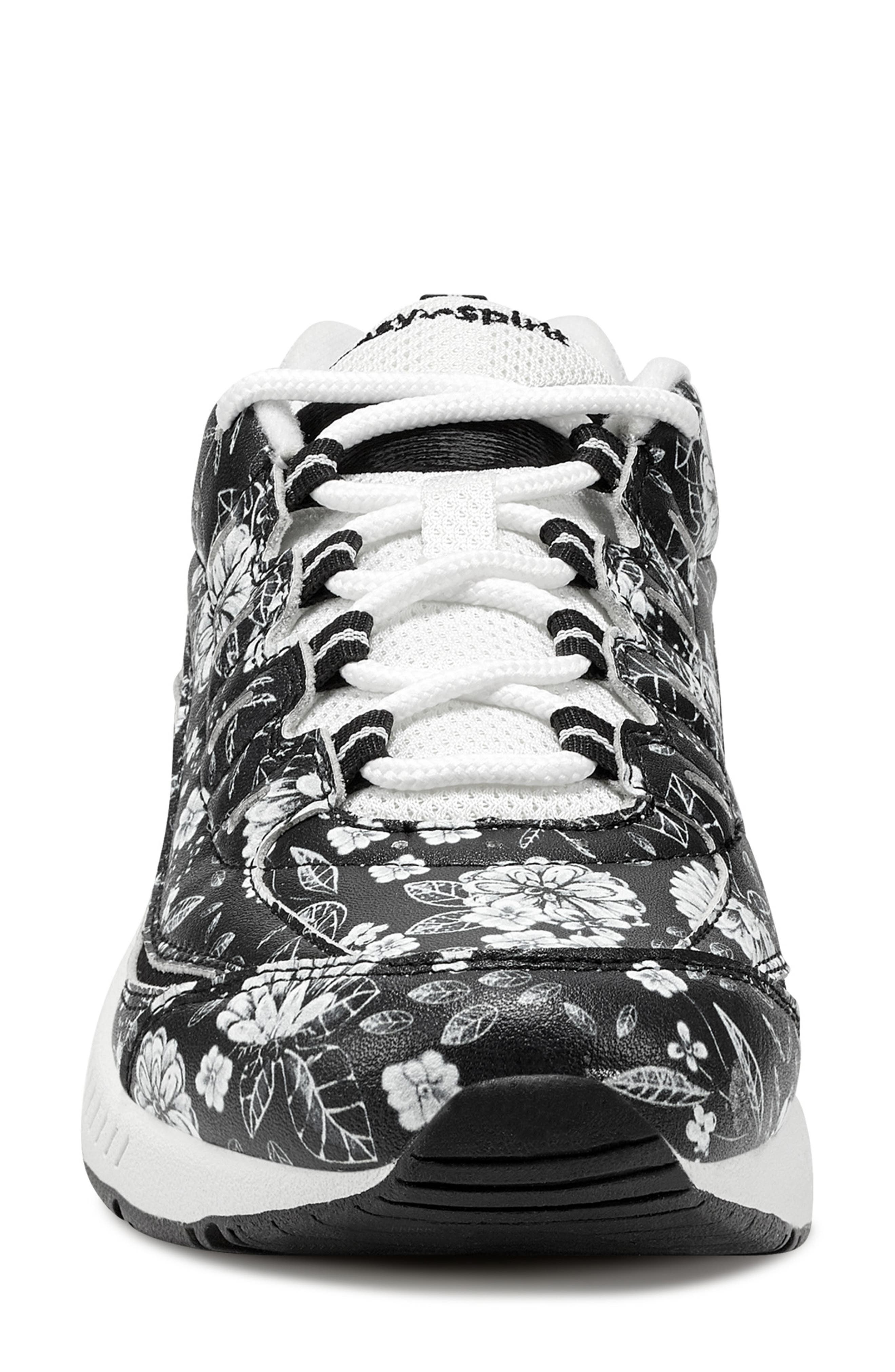 Easy Spirit Romy Sneaker, Alternate, color, Black Floral