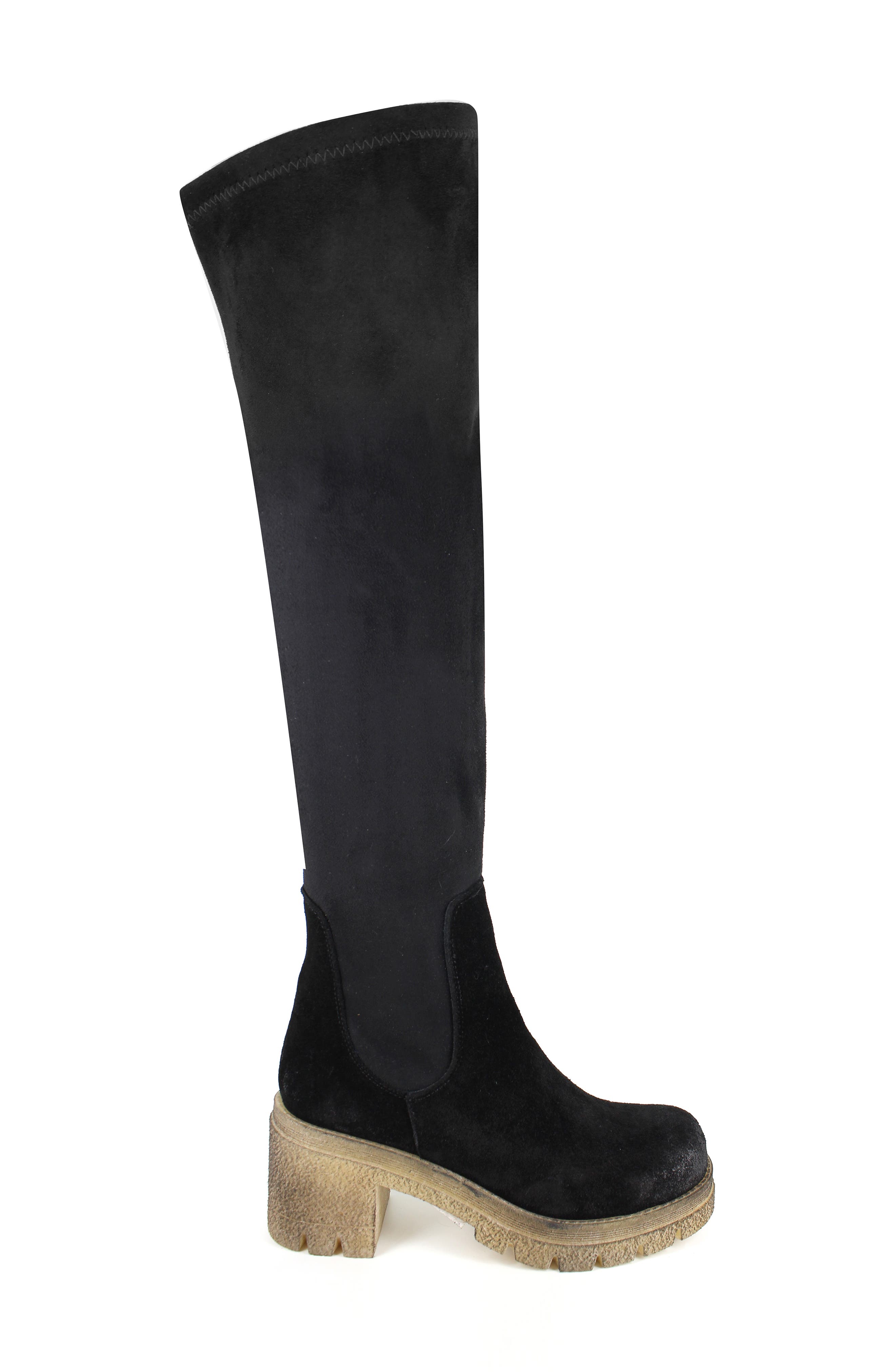 ZIGI Jaylen Over the Knee Platform Boot, Alternate, color, Black