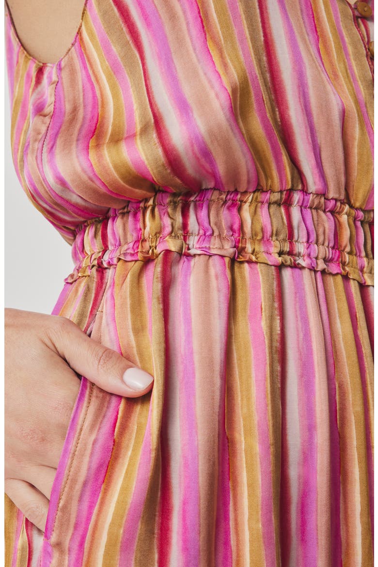 Kelsea Stripe Crop Wide Leg Jumpsuit, Alternate, color, FUCHSIA PINK/ MULTI