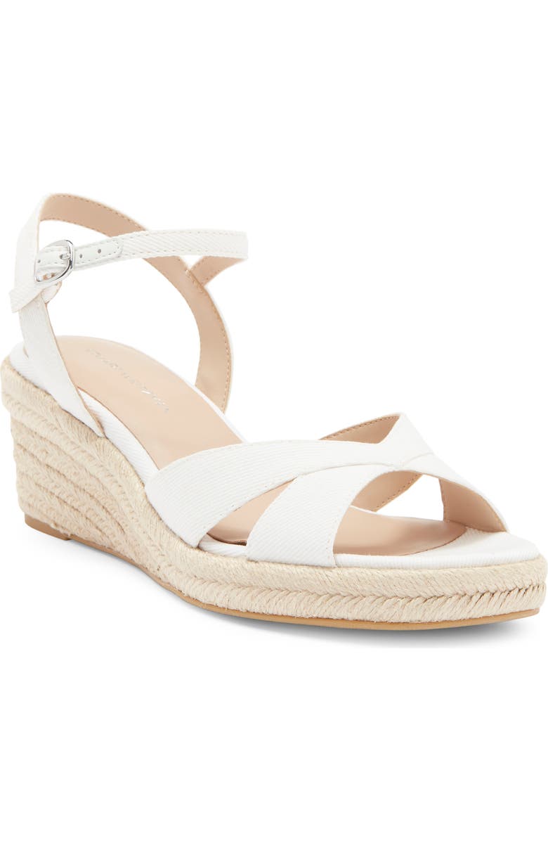 Stuart Weitzman Miami Espadrille Wedge Sandal, Main, color, White