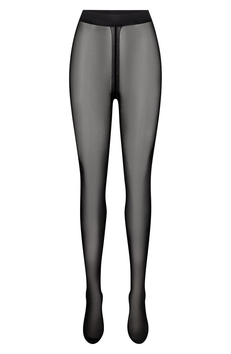 SKIMS Hosiery Sheer Tights, Alternate, color, Onyx