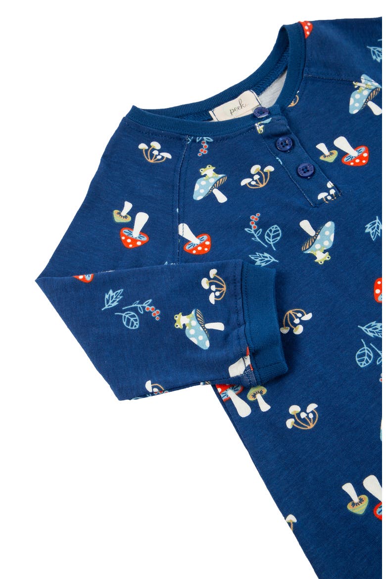 Mushrooms Cotton Romper, Alternate, color, PRINT
