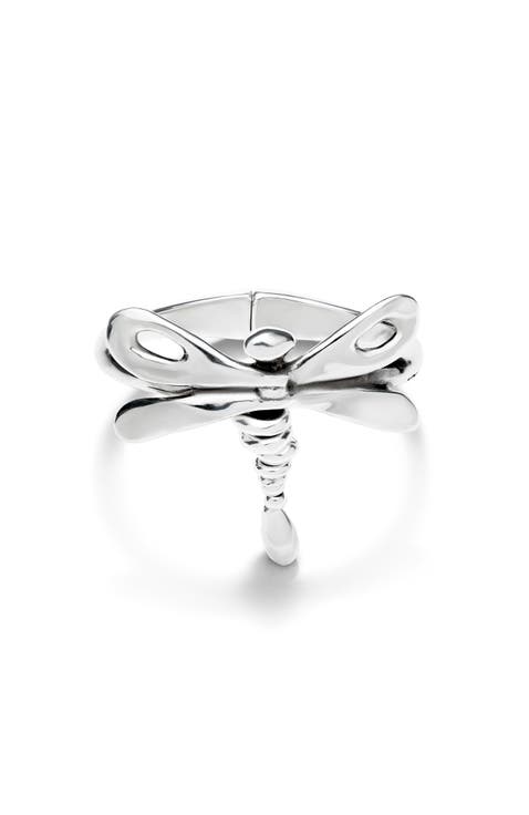 Bangle Bracelet with a Dragonfly