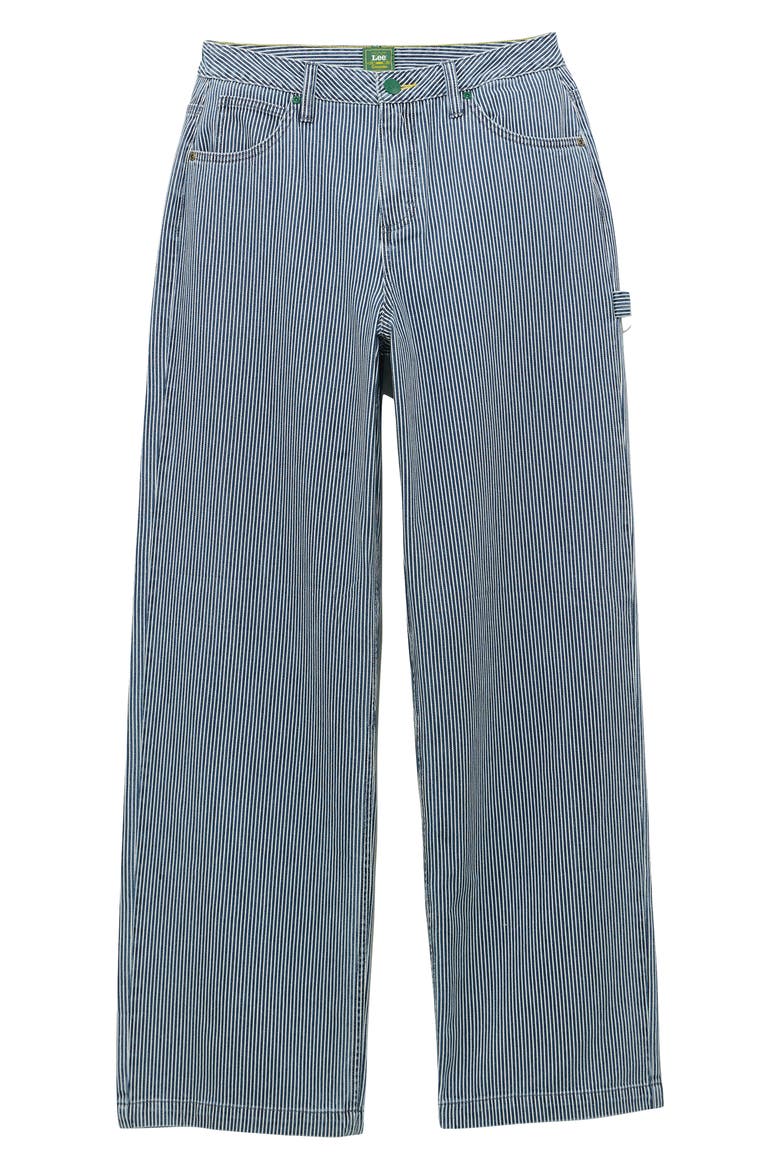 x Crayola Carpenter High Rise Straight Leg Jeans, Alternate, color, RAILROAD STRIPE