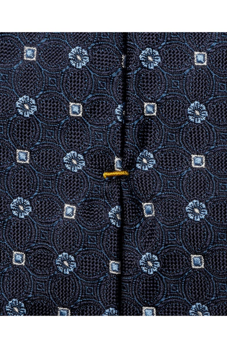 Eton Floral Jacquard Silk Tie, Alternate, color, Navy