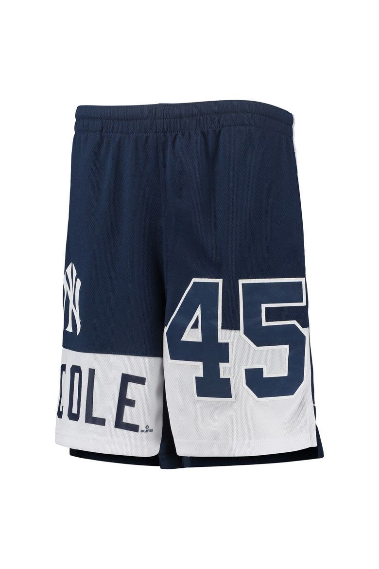 Youth Gerrit Cole Navy New York Yankees Pandemonium Name & Number Shorts, Alternate, color, Navy