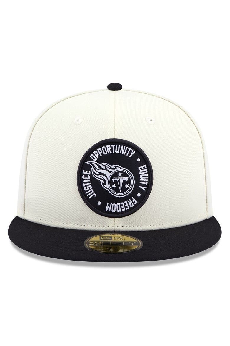 Men's New Era Cream/Black Tennessee Titans 2022 Inspire Change  59FIFTY Fitted Hat, Alternate, color, Cream
