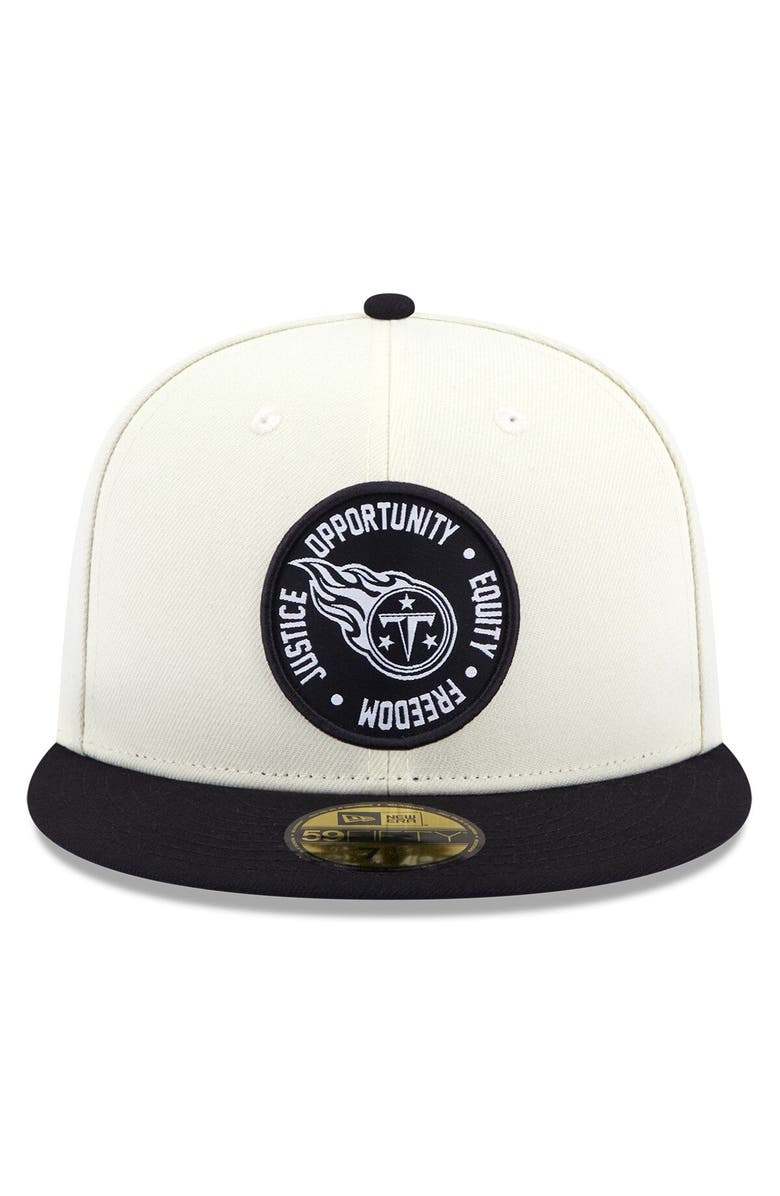 New Era Men's New Era Cream/Black Tennessee Titans 2022 Inspire Change  59FIFTY Fitted Hat, Alternate, color, Cream