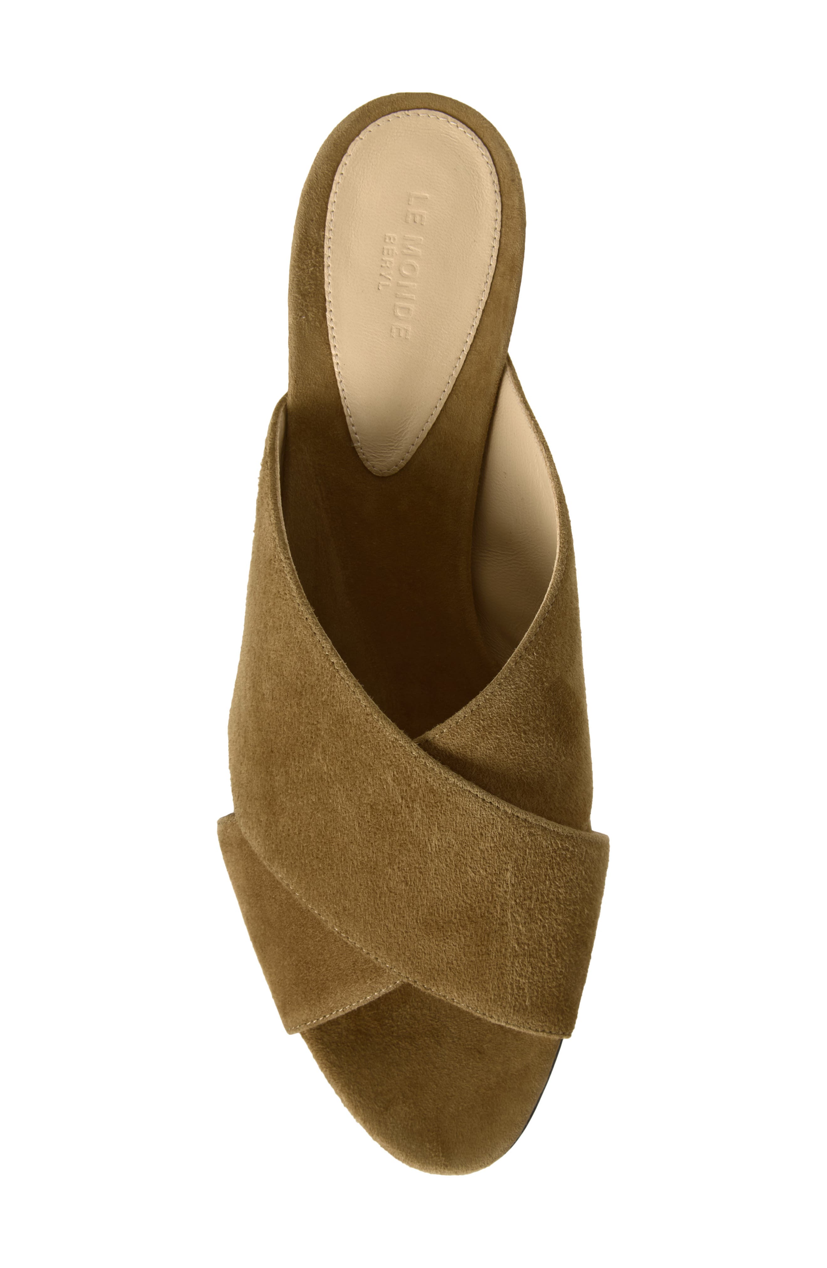 Luca Kitten Heel Slide Sandal, Alternate, color, BROWN
