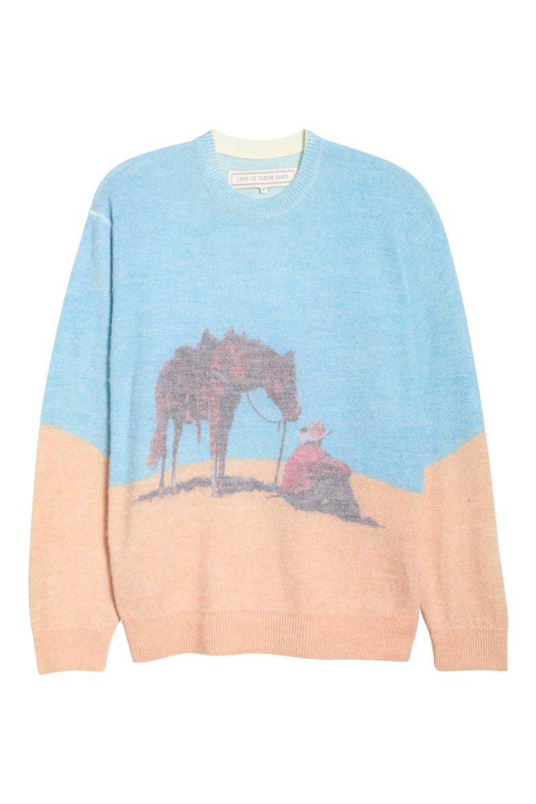 So Far Away Printed Sweater, Alternate, color, MULTI