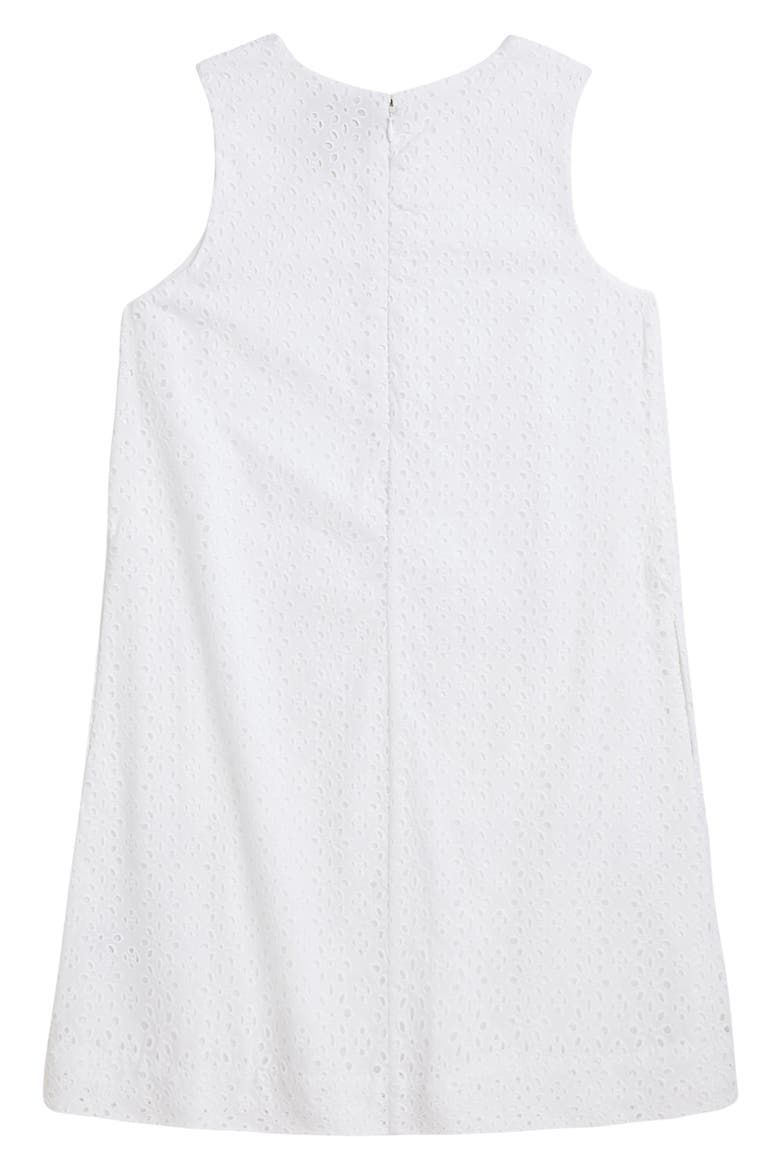 Kids' Eyelet Shift Dress, Alternate, color, WHITE