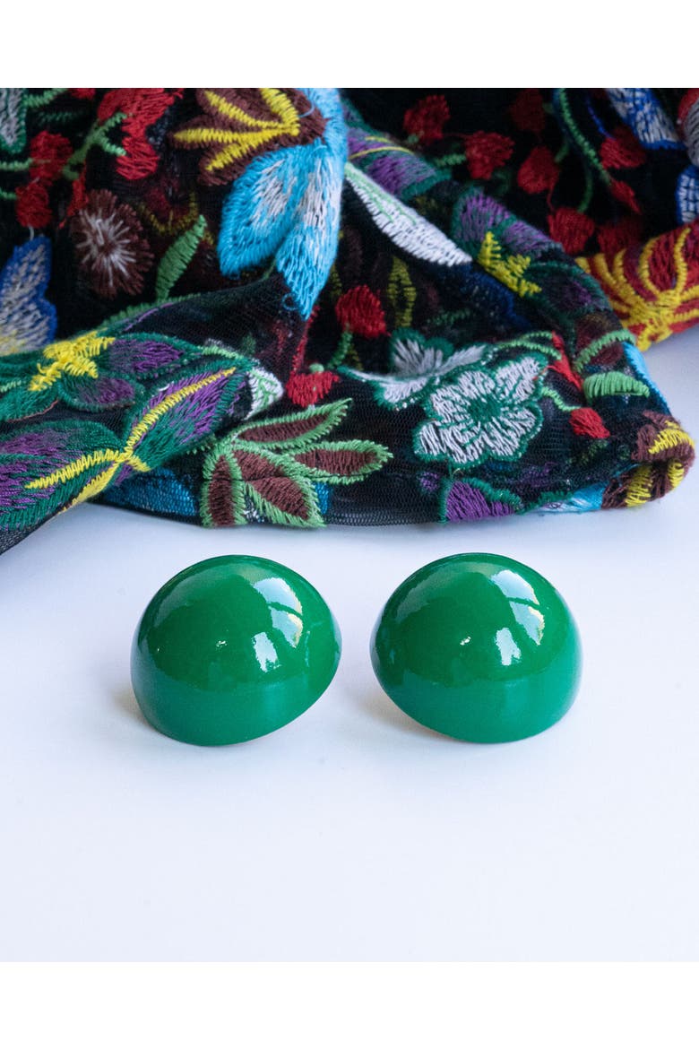 Gaia Midi Earrings, Alternate, color, Forest Gem