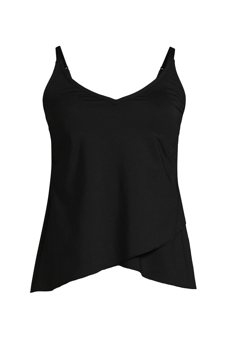 DDD-Cup Tulip Hem Tankini Top, Alternate, color, Black