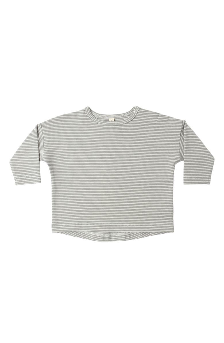 QUINCY MAE Kids' Sage Stripe T-Shirt, Alternate, color, Sage