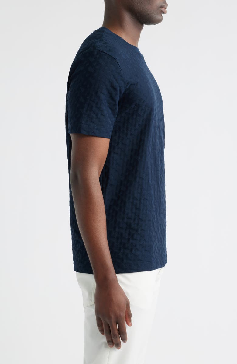 BOSS Thompson Logo Jacquard Cotton T-Shirt, Alternate, color, Dark Blue