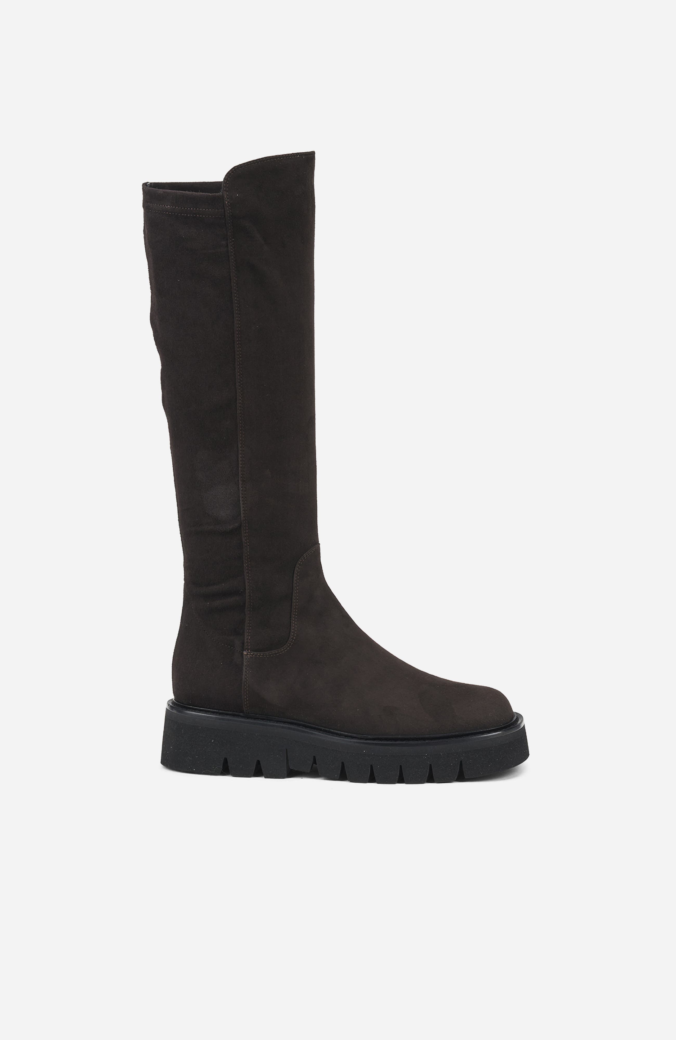 Luggie Stretch Suede Boot, Main, color, Moka Velour
