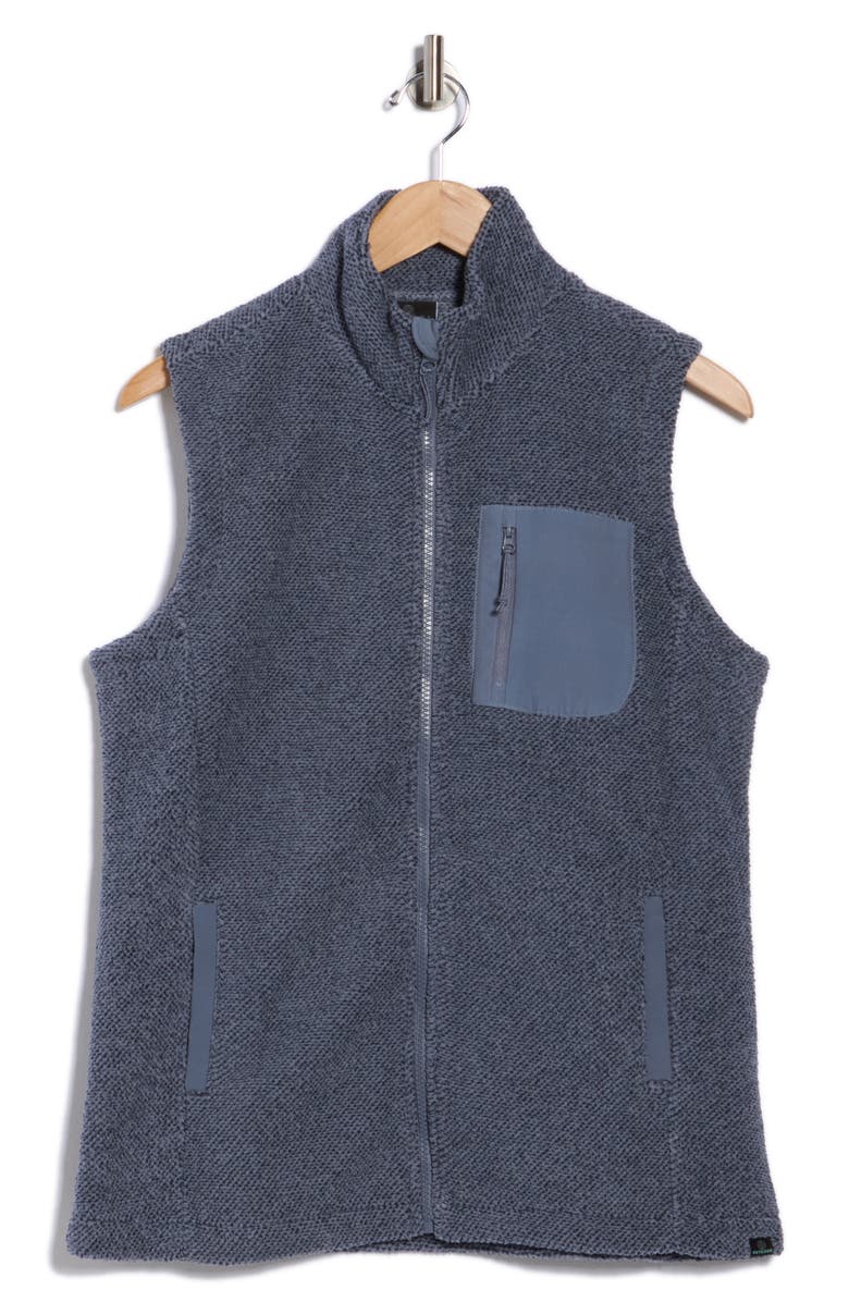 BALANCE COLLECTION Amara Fleece Knit Zip Vest, Alternate, color, Folkstone Gray