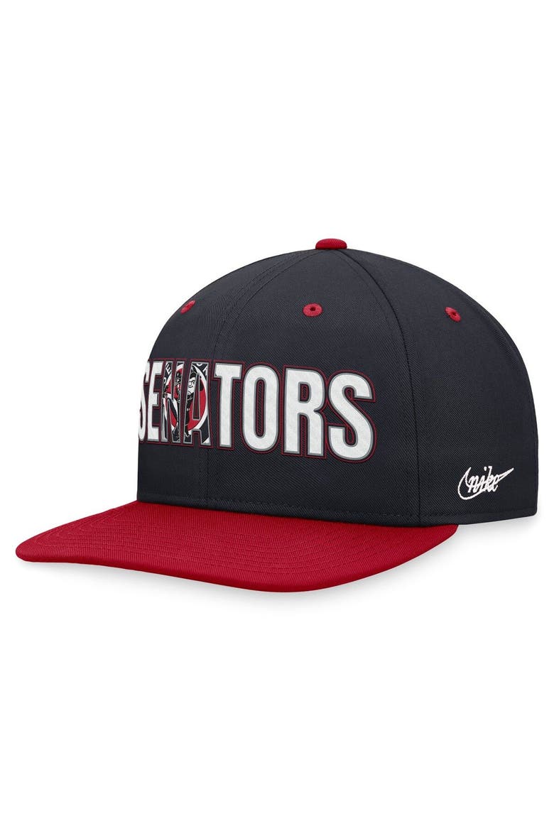 Men's Nike Navy Washington Senators Cooperstown Collection Pro Snapback Hat, Alternate, color, Navy