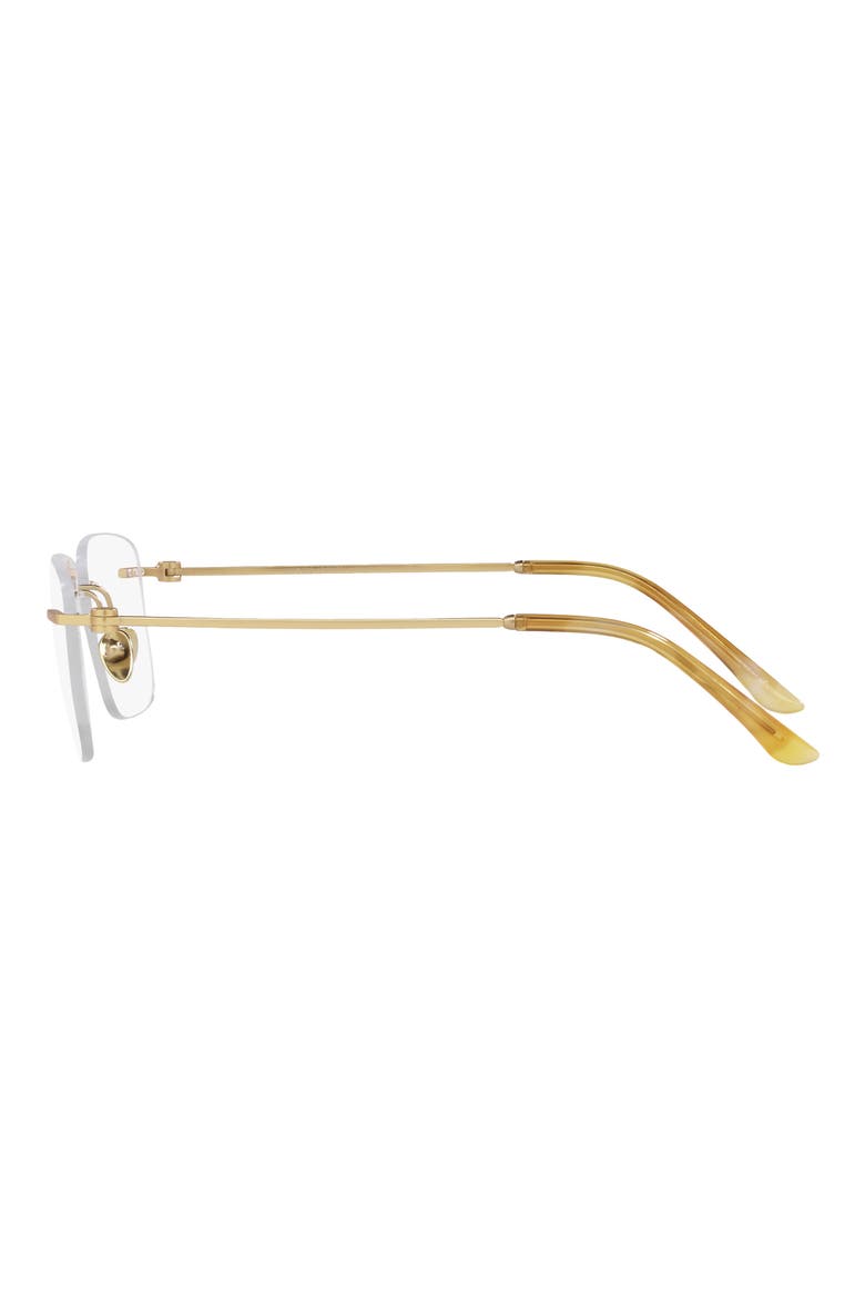 55MM RECTANGLE, Alternate, color, MATTE PALE GOLD / DEMO LENS