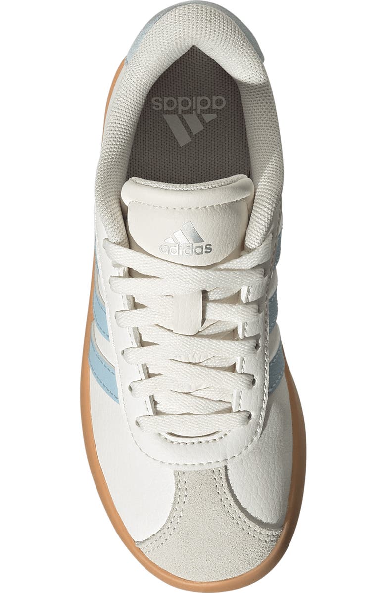 adidas Kids' VL Court 3.0 Sneaker, Alternate, color, Core White/ Ice Blue/ Gum