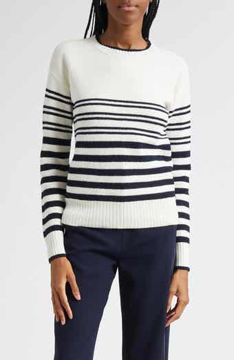Veronica Beard Rielly Stripe Crewneck Sweater