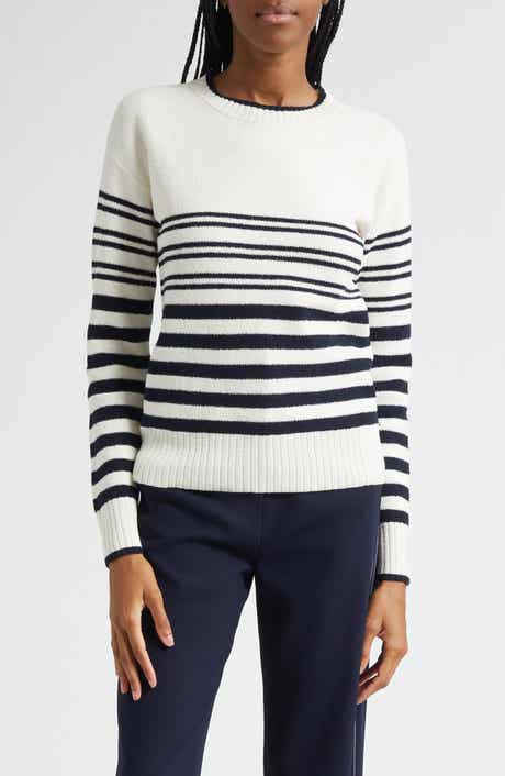 Veronica Beard Rielly Stripe Crewneck Sweater