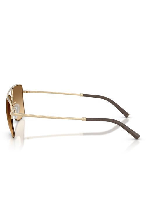 Oliver Peoples Roger Federer 56mm Semirimless Pilot Sunglasses In Gold